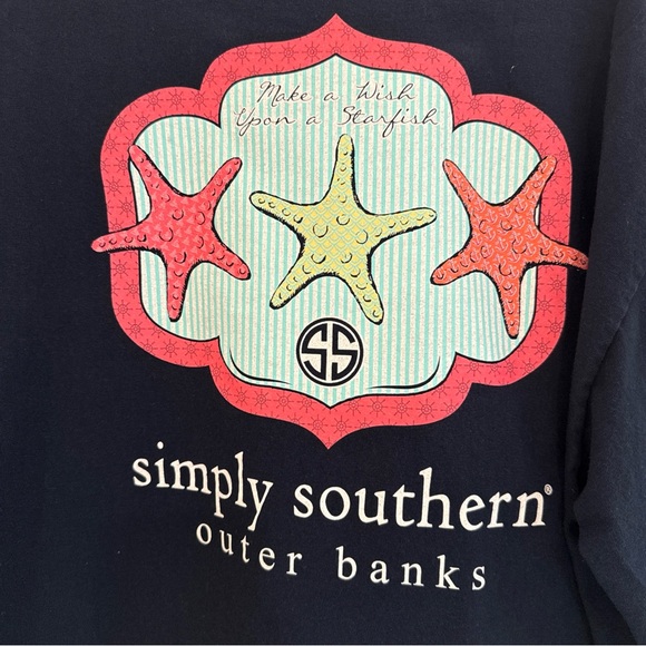 Navy XL simply southern outer banks long sleeved T shirt - Picture 4 of 5